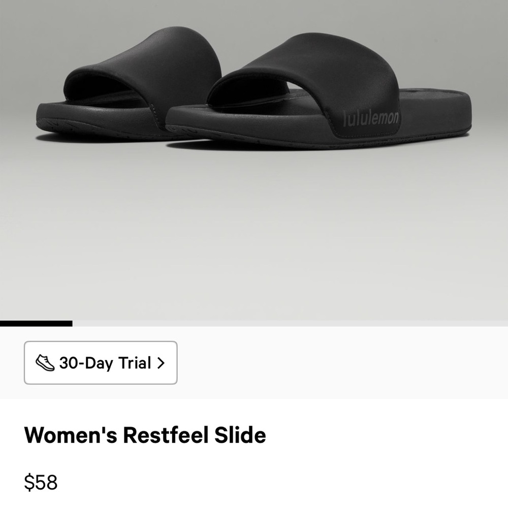 Lululemon Women’s “Restfeel Slide” in Black